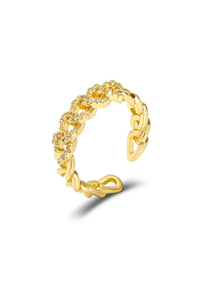 Take Two  Gold Embellished Ring for Women | Best Price UAE