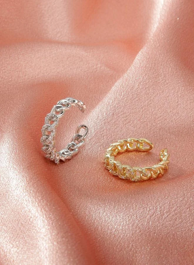 Take Two  Gold Embellished Ring for Women | Best Price UAE