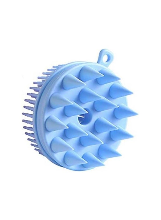 فرشاة شامبو متعددة الأغراض مزدوجة الجوانب من السيليكون 2 في 1، فرشاة تنظيف الجسم، مدلك فروة الرأس، بشعيرات ناعمة لجميع أنواع الشعر، مستقيم ومجعد ورطب وجاف للرجال والنساء والأطفال، مضادة للقشرة، العناية بالشعر - Image 1