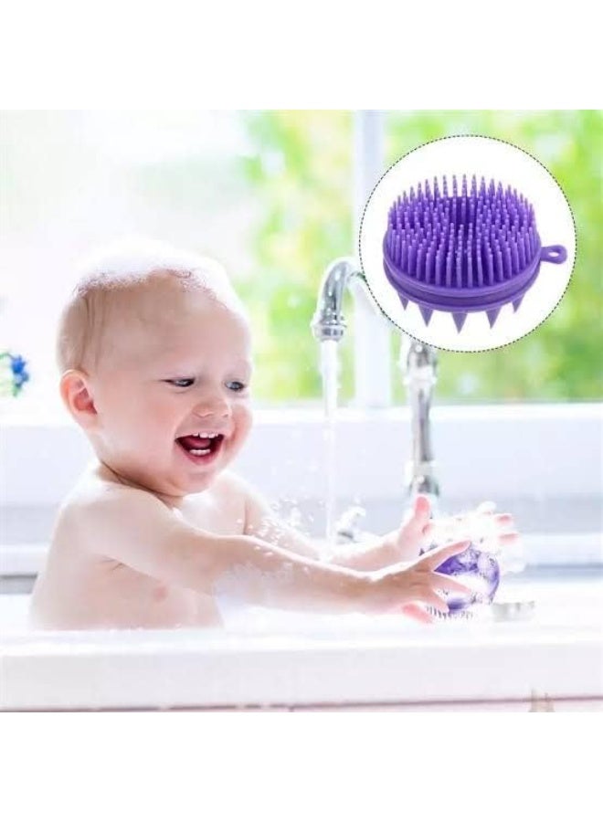 فرشاة شامبو متعددة الأغراض مزدوجة الجوانب من السيليكون 2 في 1، فرشاة تنظيف الجسم، مدلك فروة الرأس، بشعيرات ناعمة لجميع أنواع الشعر، مستقيم ومجعد ورطب وجاف للرجال والنساء والأطفال، مضادة للقشرة، العناية بالشعر - Image 4