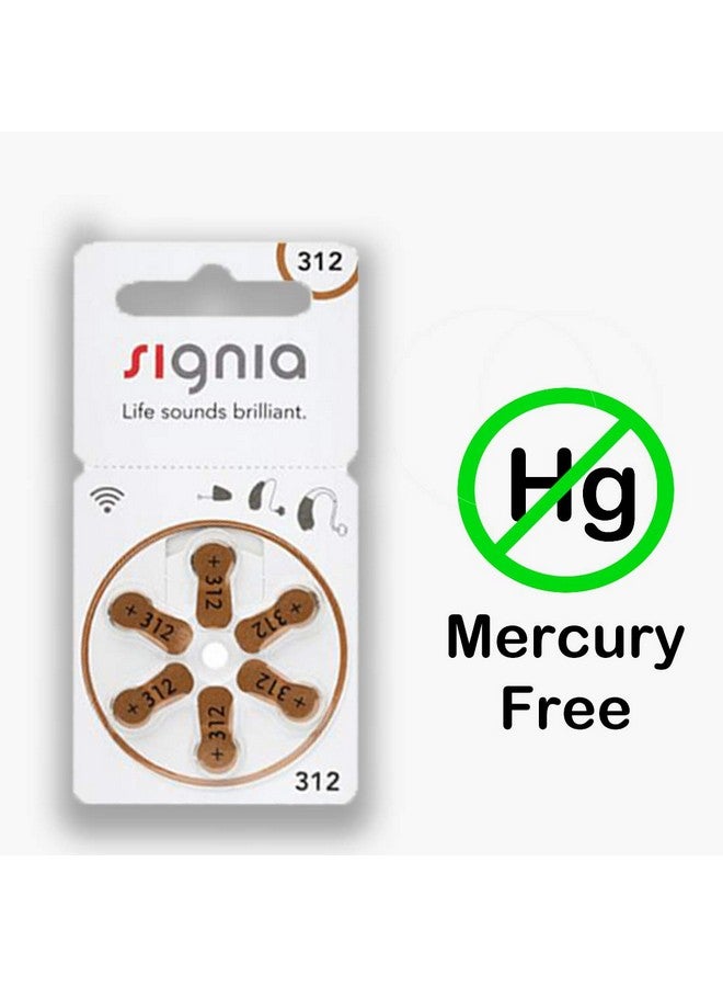Signia بطاريات Signia Premium Hearing Aid ذات الأداء الطويل الأمد، مقاس 312-Hear.com، (عبوة من 60 بطارية) - Image 2