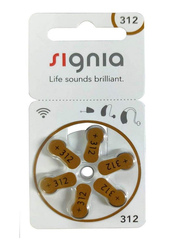Signia بطاريات Signia Premium Hearing Aid ذات الأداء الطويل الأمد، مقاس 312-Hear.com، (عبوة من 60 بطارية) - Image 1