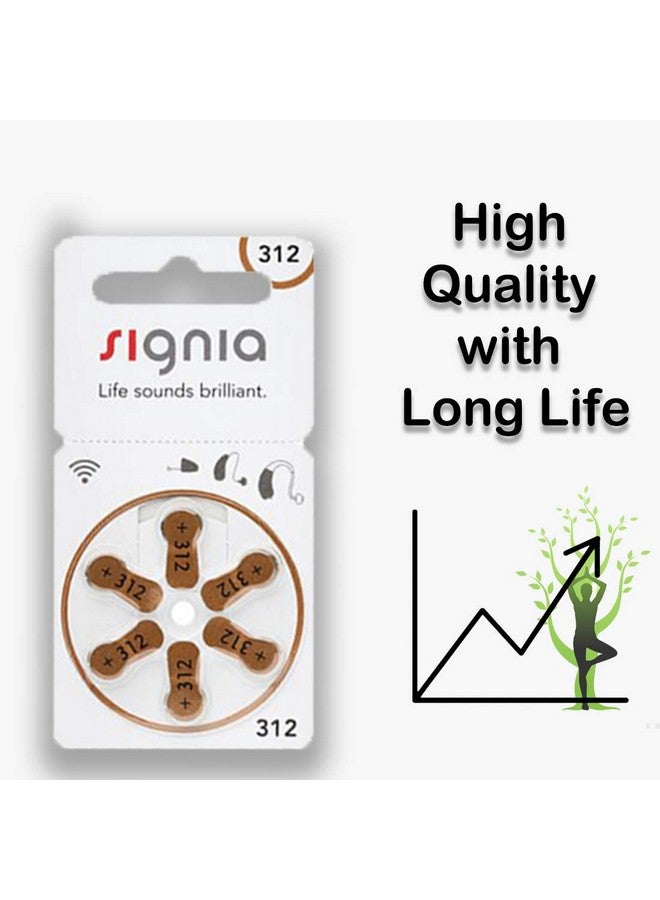 Signia بطاريات Signia Premium Hearing Aid ذات الأداء الطويل الأمد، مقاس 312-Hear.com، (عبوة من 60 بطارية) - Image 3