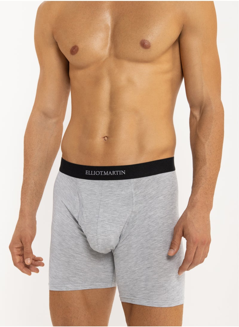 Elliot Martin Elliot Martin Men's x3 Pack Cotton Boxer Briefs Assorted Colors Comfortable Underwear  - Image 2