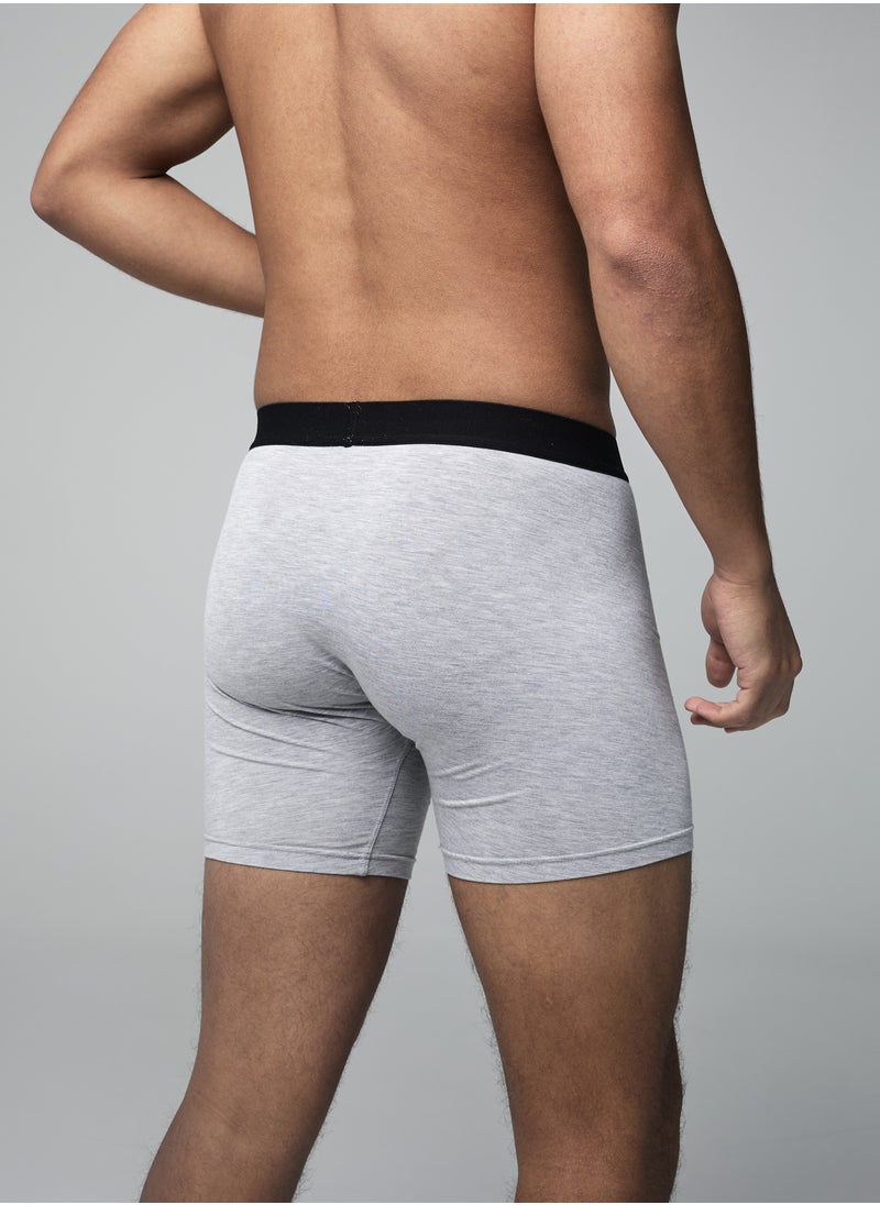 Elliot Martin Elliot Martin Men's x3 Pack Cotton Boxer Briefs Assorted Colors Comfortable Underwear  - Image 5
