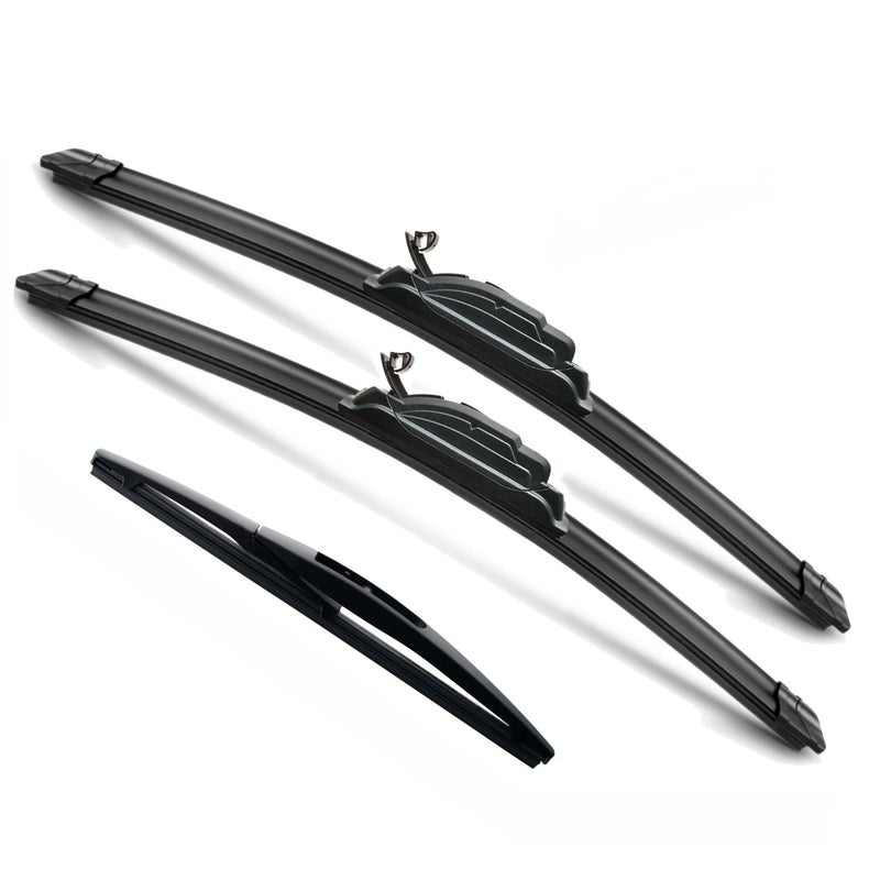 JustCar 3 wipers Replacement for 2011 2012 2013 2014 2015 2016 2017 2018 2019 Nissan Leaf Windshield Wiper Blades Original Equipment Replacement 261610B Set of 3 UJ HOOK