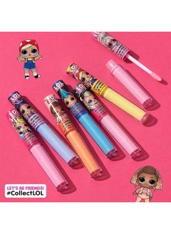 L.O.L. SURPRISE! L.O.L Surprise! 7pc Lip Gloss for Girls, Lol Lip Gloss Set Value Pack, 7 Assorted Fruit Flavored Lip Glosses, Non Toxic, Kid Friendly, Party Favors, L.O.L. Surprise Gifts For Kids 