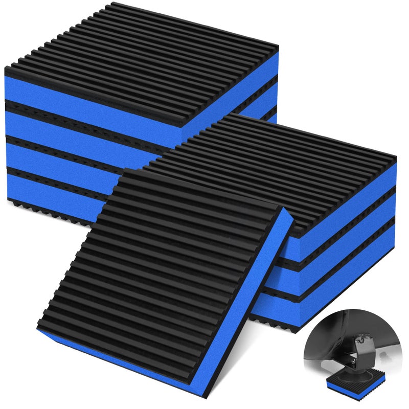 phepetroll 8 Pack Anti Vibration Pads for Washing Machine 4"x4"x7/8", Sound Isolation Vibrating Pad Ribbed Rubber Damping Mat EVA Center for Air Compressors, Conditioner, Treadmill, HVAC Washer Dryer - Image 1
