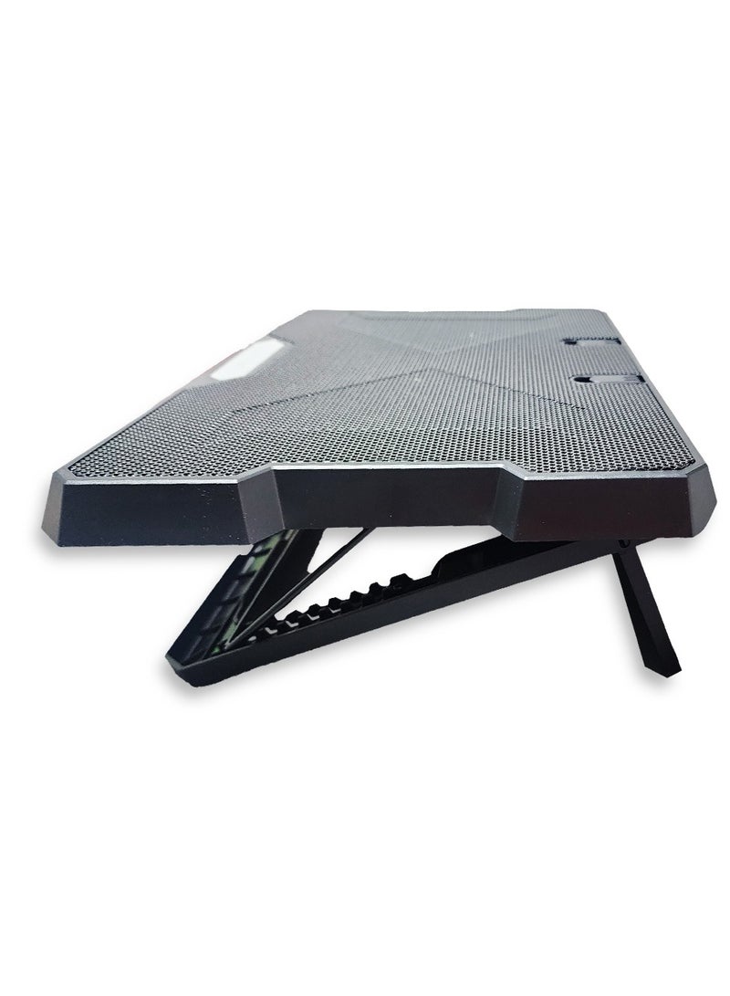 Laptop Cooling Fan With USB LED 6 Fan Cooling Cooler Adjustable Stand Pad for 9 Inch To 17 Inch Notebook Laptop - Image 2