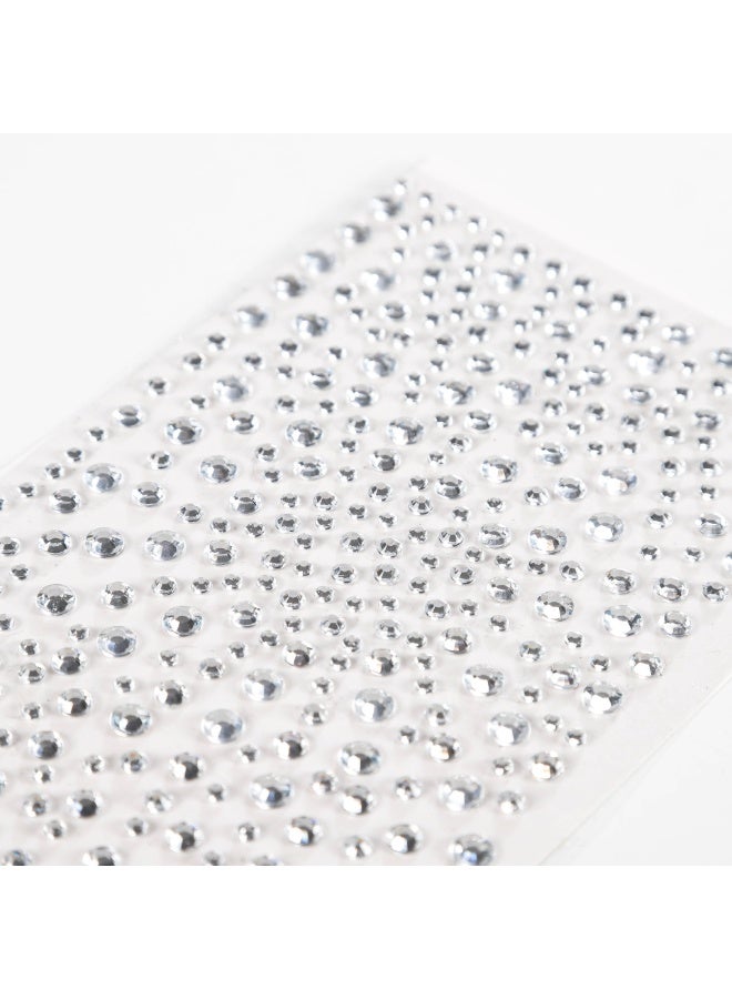 Layali 2100 Pcs Rhinestone Stickers Transparent Self Adhesive Crystal Glitter Diamond Art Gemstone Stickers Suitable for Face Decoration Diy Nail Phone Case 6 Sheet - Image 2