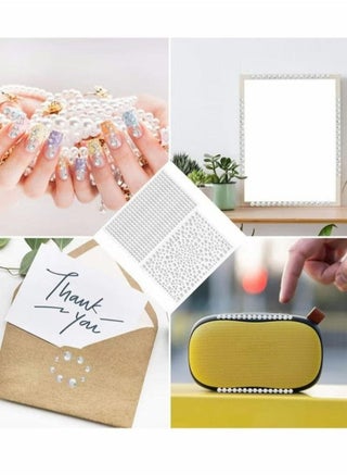 2100 Pcs Rhinestone Stickers Transparent Self Adhesive Crystal Glitter Diamond Art Gemstone Stickers Suitable for Face Decoration Diy Nail Phone Case 6 Sheet - view 5