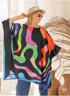 Zmurud Autumn poncho - printed  - Image 2