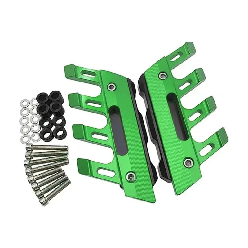Green Front Fork Protector Motorcycle Mudguard Fender Slider Guard Block - Image 2