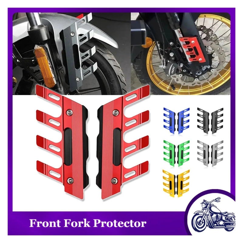 Green Front Fork Protector Motorcycle Mudguard Fender Slider Guard Block - Image 3