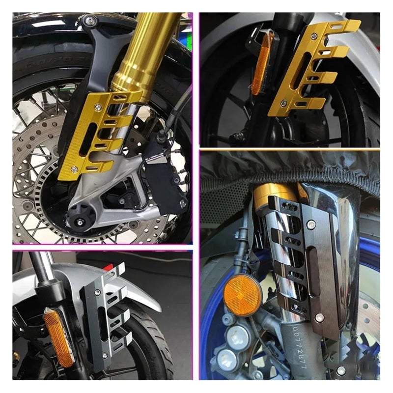 Green Front Fork Protector Motorcycle Mudguard Fender Slider Guard Block - Image 5
