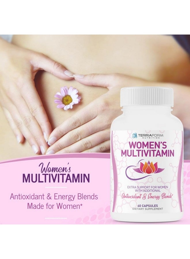 TerraForm Nutrition Women’s Multivitamin - Daily Support for Bone Health and Breast Health - Helps with Stress, Hormones & Heart Health - Over 40 Active Ingredients - Made in USA - 1 Month - Image 3