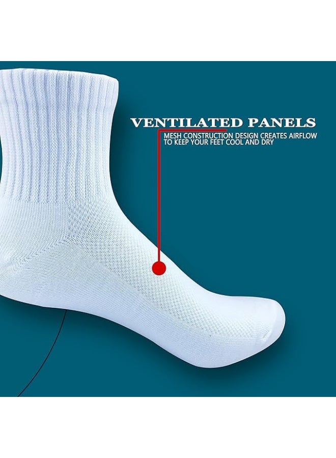 Tango 6 Pairs Kids Socks - Boys and Girls - Atletic Ankle Quarter Kids Sock - Soft Breathable Mesh - Childrens School Uniform - Image 2