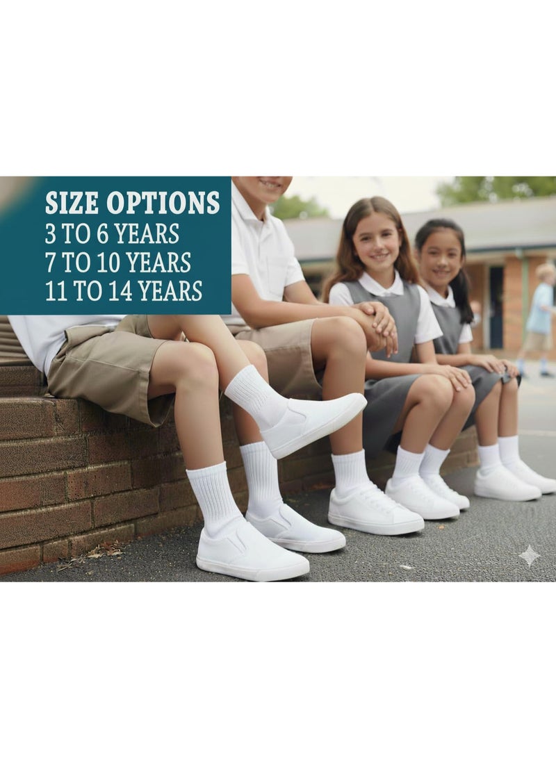 Tango 6 Pairs Kids Socks - Boys and Girls - Atletic Ankle Quarter Kids Sock - Soft Breathable Mesh - Childrens School Uniform - Image 4