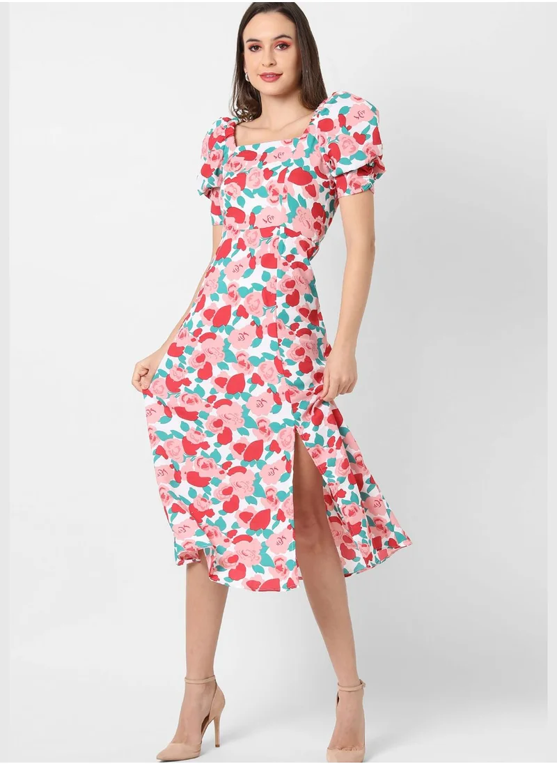 Campus Sutra Floral Print Dress