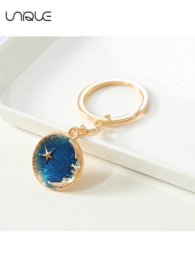 Unique 2 pcs keychain - Couple keychain - Dream Star Moon Keychain Pendant - Fashionable and Unique  - Image 3