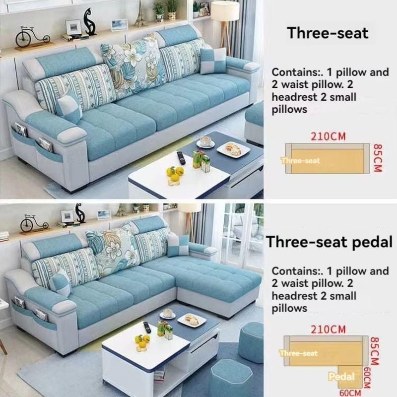 Comfynest Large Fabric Corner Sofa - Modern Minimalist Sectional - Image 5