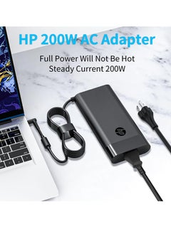 Max Power New 200W 19.5V 10.3A AC Charger Fit for HP ZBook-Pavilion-Gaming-Envy-Studio G3 G4 G5 G6 G7 15 15t 17 17t Series, TPN-LA21 L00895-003 ADP-200HB B Laptop Power Supply Adapter Cord (New 200W)  - Image 5