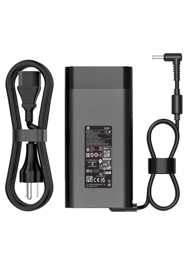 Max Power New 200W 19.5V 10.3A AC Charger Fit for HP ZBook-Pavilion-Gaming-Envy-Studio G3 G4 G5 G6 G7 15 15t 17 17t Series, TPN-LA21 L00895-003 ADP-200HB B Laptop Power Supply Adapter Cord (New 200W)  - Image 1