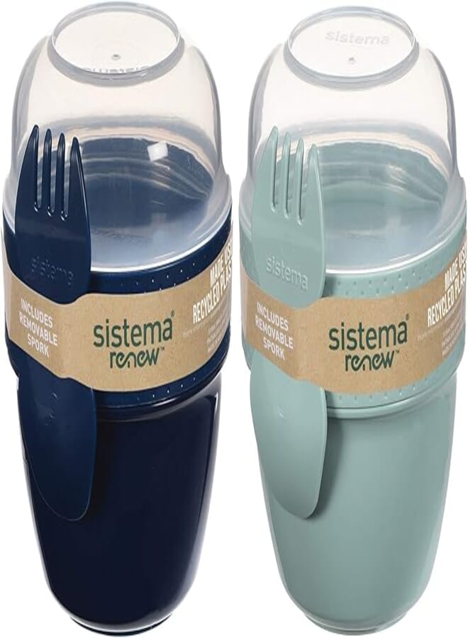 Sistema Renew Snack Capsule To Go Container - Dark Blue, 515ml