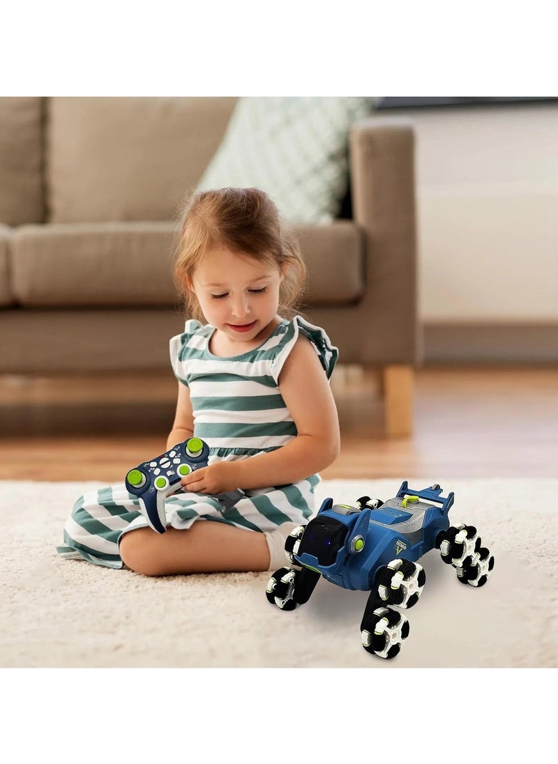 TOY GARDEN Remote Control Stunt Car Vehicle RC Robot Dog Mechanical Animal Toys 2.4G with Mist Spray, Music & Light Functions for Kids Children 6-14 Years Boys Girls Birthday Gifts (Blue)  - Image 5