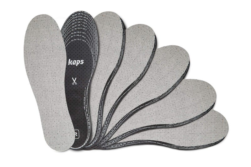 Kaps 6 Pair Pack Anti Odour Shoe Insoles Set with Odor Eating Charcoal, Shoe Inserts, Kaps Odour Stop - Image 1