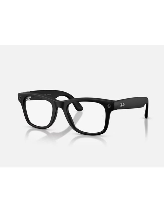 ميتا RAY-BAN (GEN 3) WAYFARER Bridge & Nosepads High Bridge Fit Frame Clear/Green Transitions Lenses AI Sunglasses Size 50 -22 Matte Black - Image 1