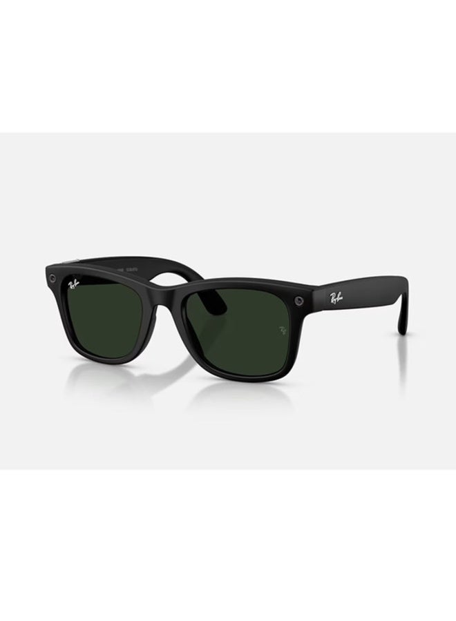 ميتا RAY-BAN (GEN 3) WAYFARER Bridge & Nosepads High Bridge Fit Frame Clear/Green Transitions Lenses AI Sunglasses Size 50 -22 Matte Black - Image 2