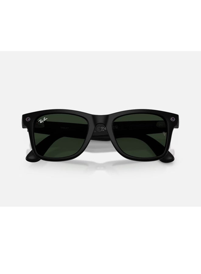 ميتا RAY-BAN (GEN 3) WAYFARER Bridge & Nosepads High Bridge Fit Frame Clear/Green Transitions Lenses AI Sunglasses Size 50 -22 Matte Black - Image 4
