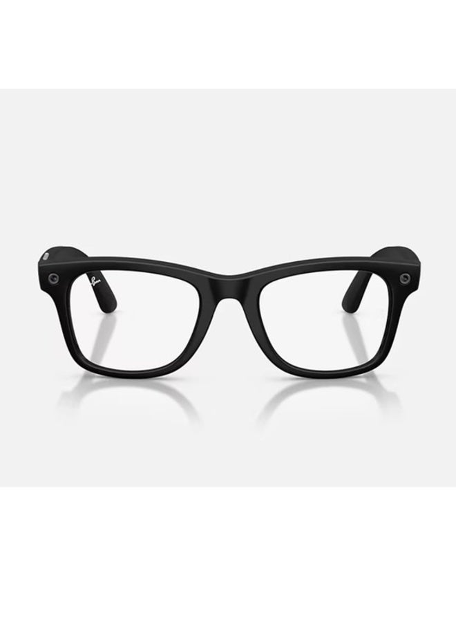 ميتا RAY-BAN (GEN 3) WAYFARER Bridge & Nosepads High Bridge Fit Frame Clear/Green Transitions Lenses AI Sunglasses Size 50 -22 Matte Black - Image 3