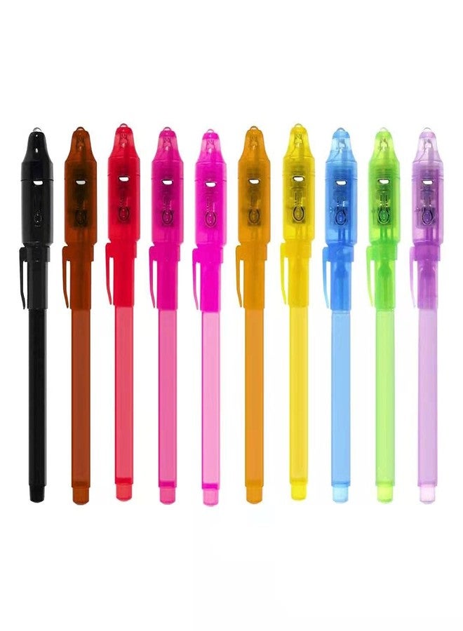 EODVICS 10 Pack Invisible Ink Pens with UV Light, Magic Spy Pen for Secret Messages, Birthday Party Halloween Goodie Bags Toys Gifts for Kids Ages 3+ - Image 1