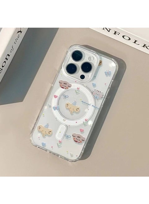 Dog Snowman For Apple IPhone16PROMAX With AI Camera Touch Smart Button Magnetic Suction Phone Case-Color:[camera Button] Magnetic Shell-elephant Cat Puppy-Applicable Models:Apple 16pro