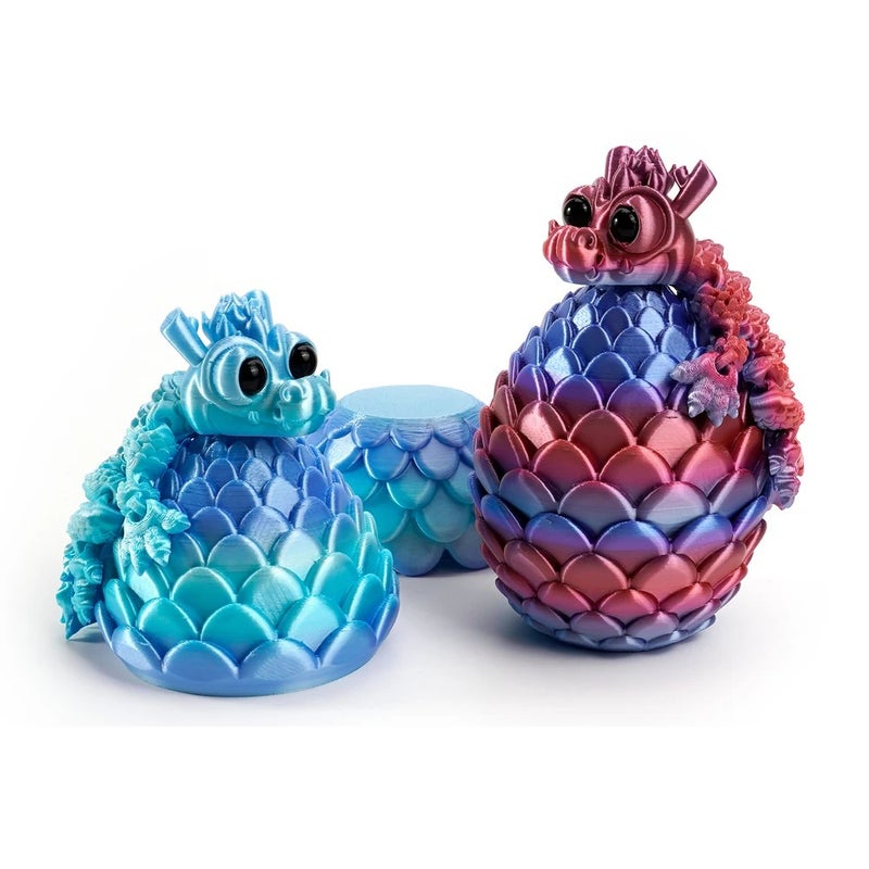 Y&D Vashine 3D Printed Colorful PLA Friendly Joint Moving Dragon Egg Decoration Kids Toys Action Figure Dinosaur Creativity Toi - Image 4