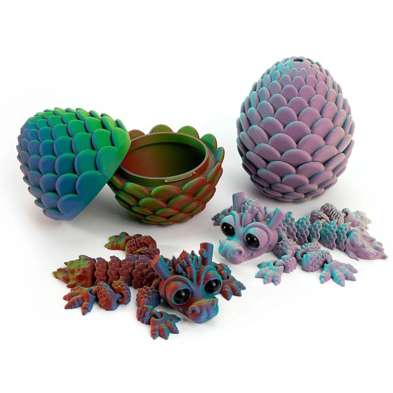 Y&D Vashine 3D Printed Colorful PLA Friendly Joint Moving Dragon Egg Decoration Kids Toys Action Figure Dinosaur Creativity Toi - Image 5