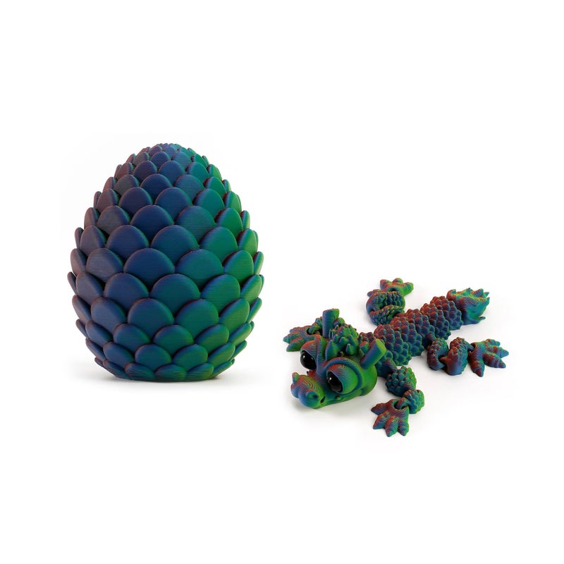 Y&D Vashine 3D Printed Colorful PLA Friendly Joint Moving Dragon Egg Decoration Kids Toys Action Figure Dinosaur Creativity Toi - Image 1