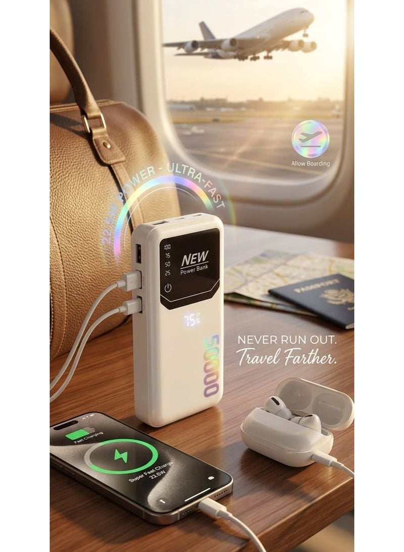 Network Power bank with a very large capacity of 50,000 mAh, and a charging power of up to 22.5W (22.5W Max) - Image 1