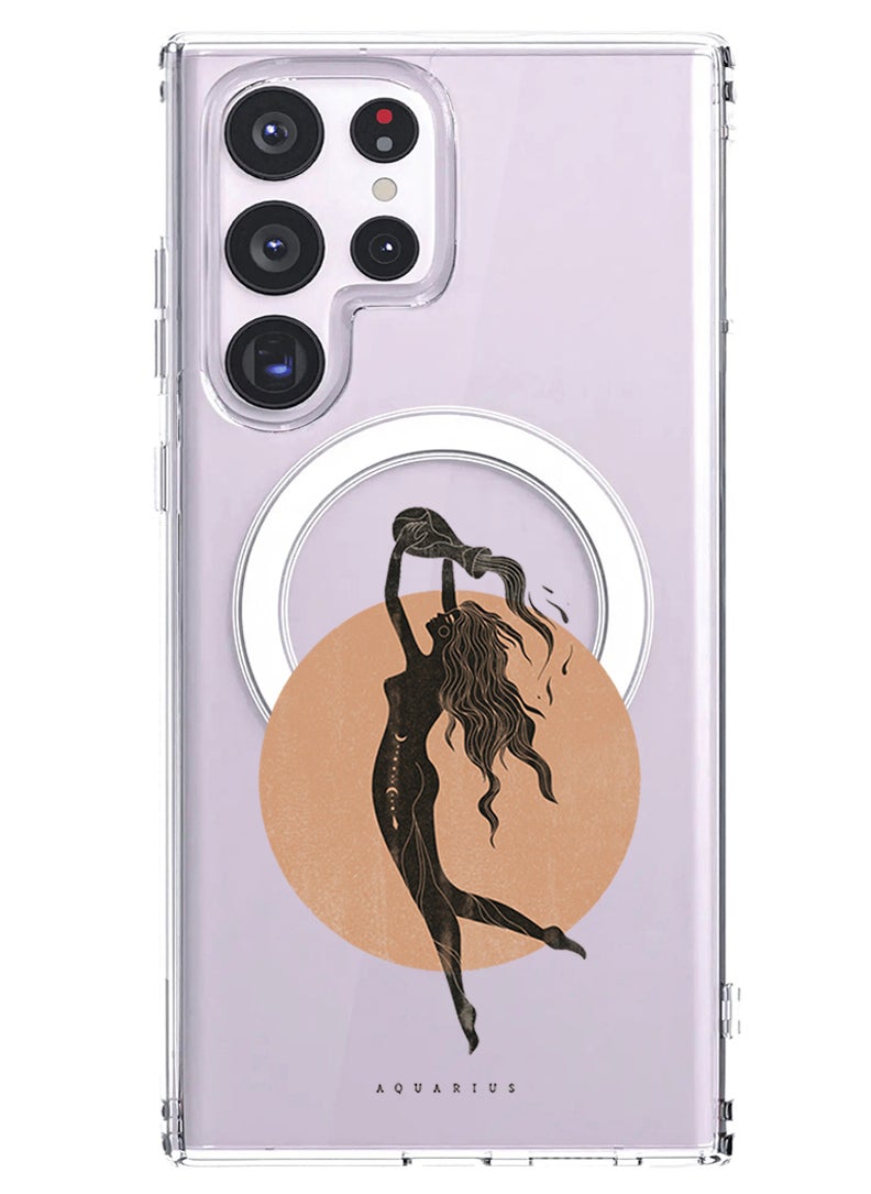 Theodor - Magnetic Case for Samsung Galaxy S23 Ultra 6.8-inch Compatible with MagSafe Wireless Charging, Shockproof Phone Bumper Cover Aquarius - Image 1
