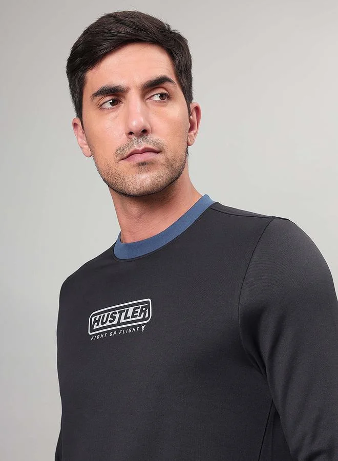 Technosport Technosport Full Sleeve Fleece Printed Sweatshirt