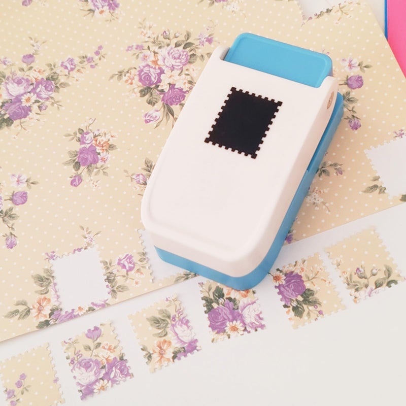 Ksheria Rectangular Postage Stamp Punch 1x0.8in â€“ Scalloped Edge Lever Action for Scrapbooking, DIY Cards & Paper Craft, Scrapbooking DIY Card Making Durable Easy-to-Use Craft Tool - Image 5