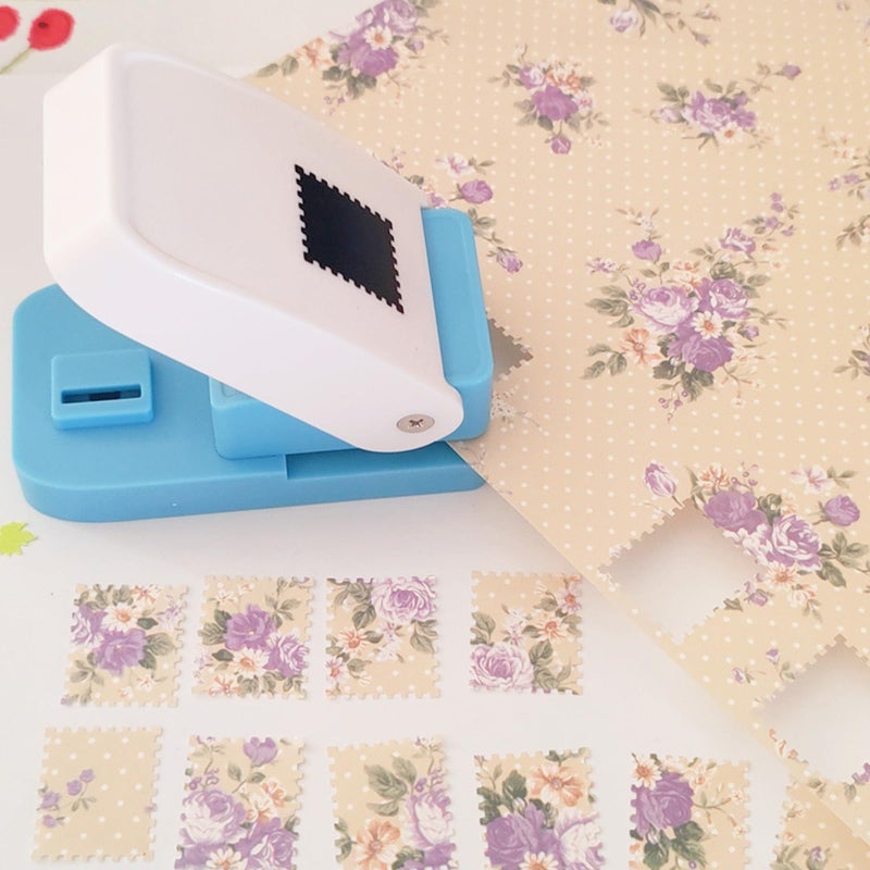 Ksheria Rectangular Postage Stamp Punch 1x0.8in â€“ Scalloped Edge Lever Action for Scrapbooking, DIY Cards & Paper Craft, Scrapbooking DIY Card Making Durable Easy-to-Use Craft Tool - Image 4