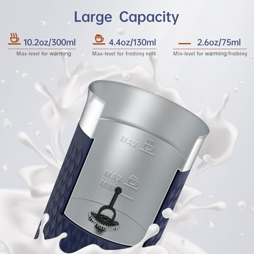 SIMPLETASTE Milk Frother, 4-in-1 Electric Milk Steamer, Automatic Warm and Cold Foam Maker and Milk Warmer for Latte, Cappuccinos, Macchiato - Image 4
