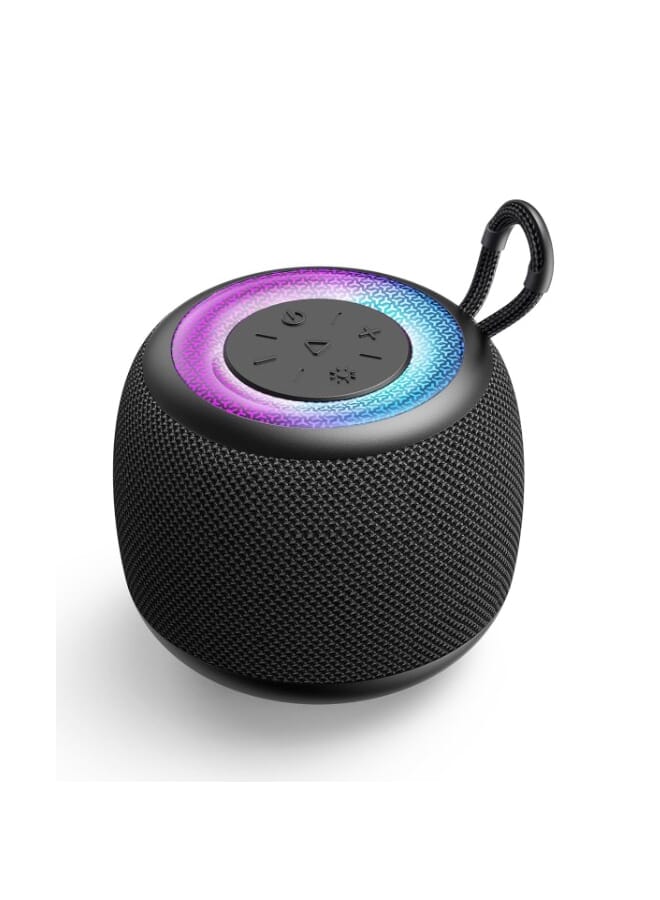 كولير مكبر صوت بلوتوث محمول مع جهير محسن، بلوتوث 5.3، أضواء RGB، صوت ستيريو، IPX5 مقاوم للماء، صغير الحجم وخفيف الوزن - Image 1