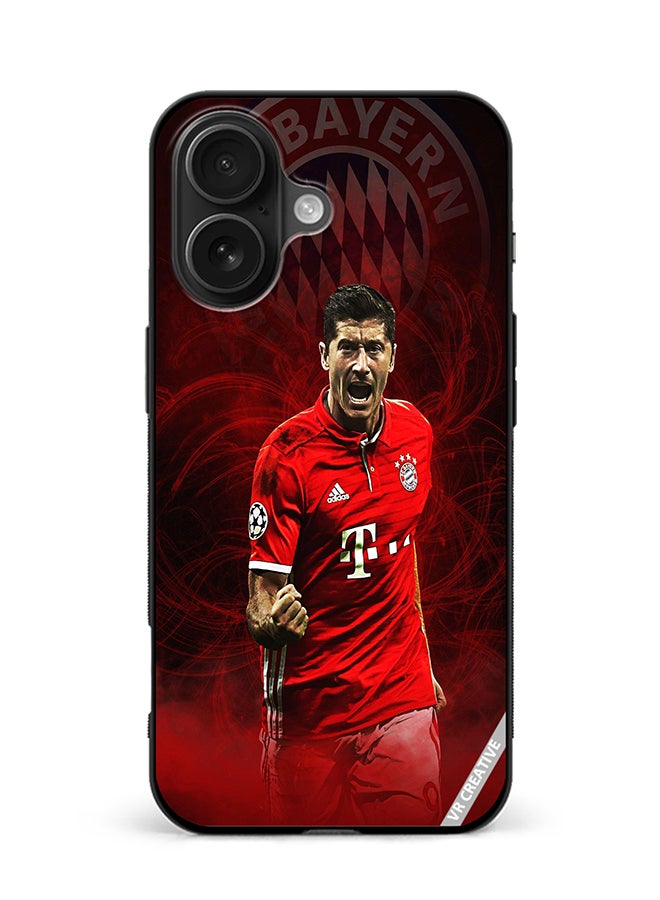 Protective Case Cover For Apple iPhone 16 Plus Lewandowski Design Multicolour