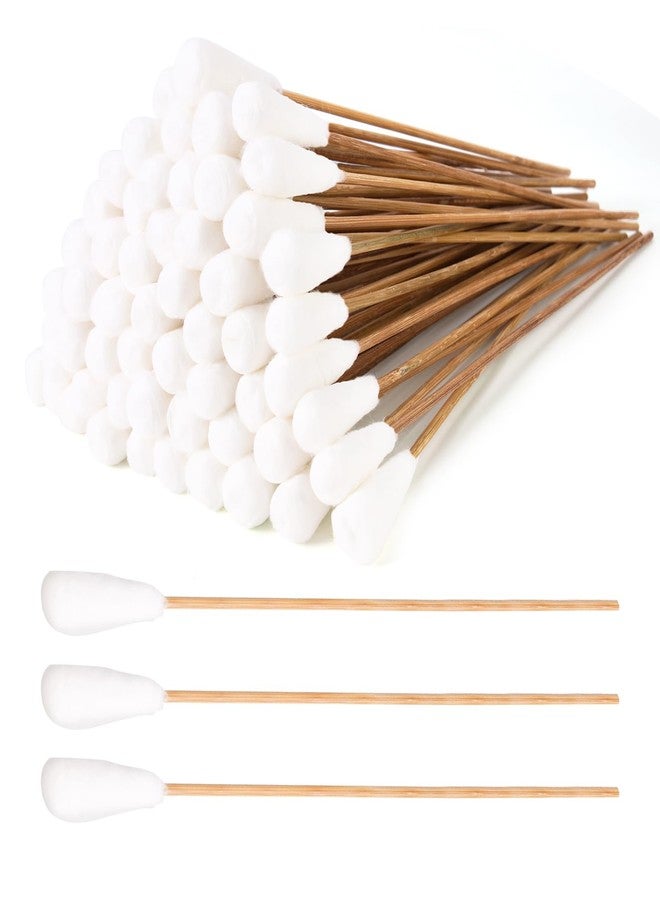 crayBG Long Cotton Swabs 10 Inch, 100pcs Cotton Tipped Applicators with Large 1/2 Inch Diameter Swab for Cleaning - Non-sterile - Image 1