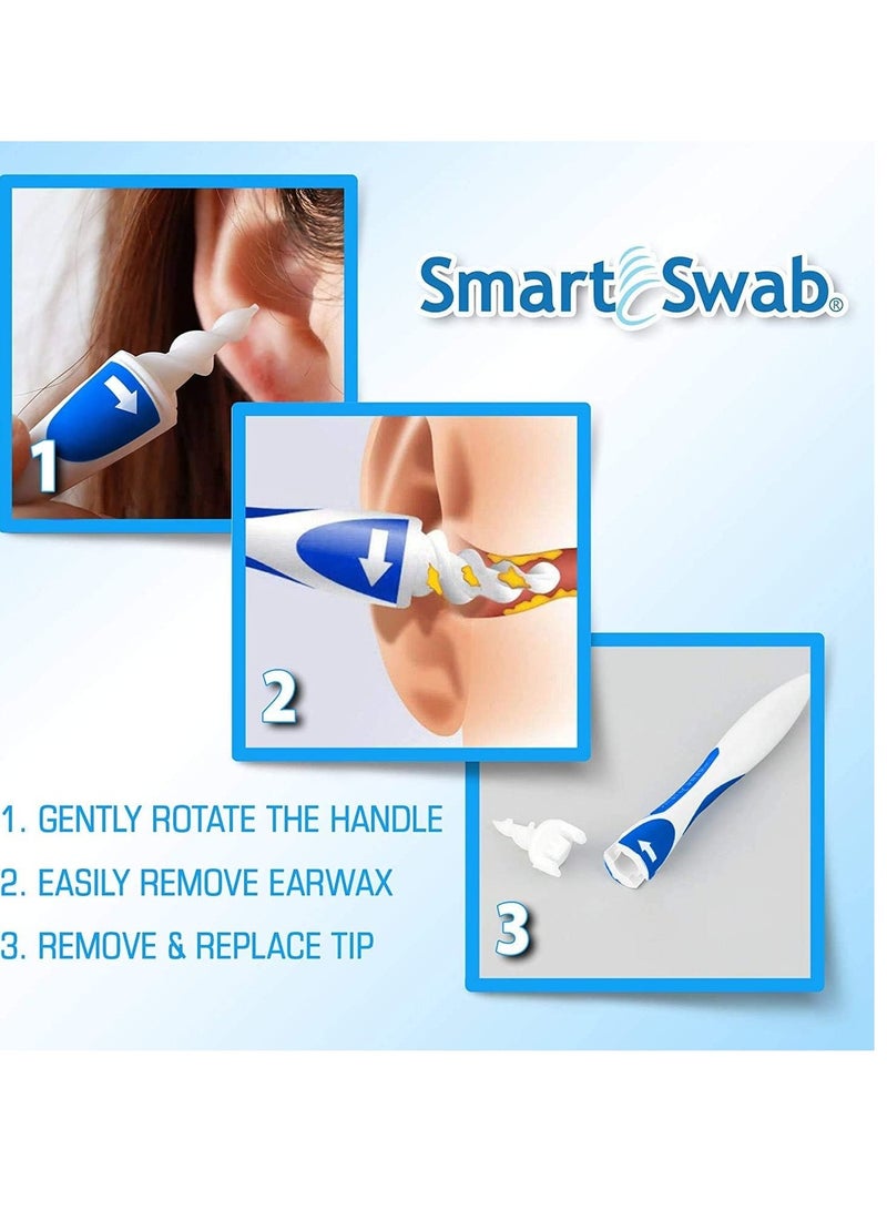 سمارت سواب اداة تنظيف الاذن مزيل شمع الحلزوني 16 طرف ناعم قابل للاستبدال امنة للاستخدام مجموعة ازالة قابلة لاعادة الاستخدام بدون الم لطيف للاذن - Image 5