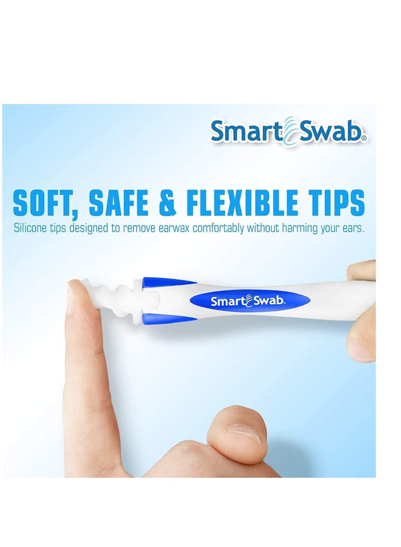 سمارت سواب اداة تنظيف الاذن مزيل شمع الحلزوني 16 طرف ناعم قابل للاستبدال امنة للاستخدام مجموعة ازالة قابلة لاعادة الاستخدام بدون الم لطيف للاذن - Image 4